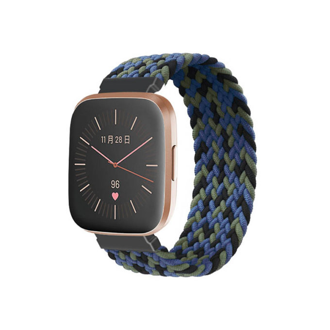 fb.ny25.m Main Digi Grey StrapsCo Patterned Elastic Nylon Watch Band Strap for Fitbit Versa Versa 2