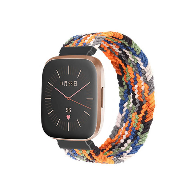 fb.ny25.q Main Space Blend 01 StrapsCo Patterned Elastic Nylon Watch Band Strap for Fitbit Versa Ve