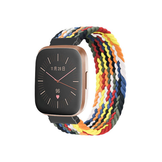 fb.ny25.r Main Space Blend 02 StrapsCo Patterned Elastic Nylon Watch Band Strap for Fitbit Versa Ve