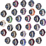 fb.ny30 All Color StrapsCo Funky Pattern Elastic Nylon Watch Band Strap Fitbit Sense Versa 3