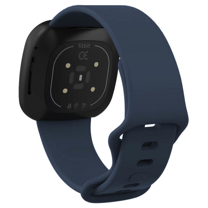Fb.r59.5 Back Midnight Blue StrapsCo Silicone Rubber Infinity Watch Band Strap For Fitbit Versa 3 & Fitbit Sense