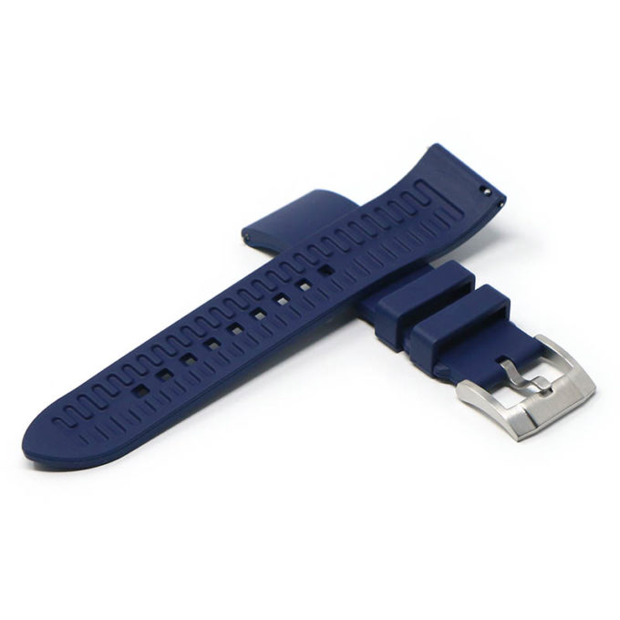 fk2.5.bs Cross Blue DASSARI Smooth FKM Rubber Quick Release Watch Strap with Brushed Silver Buckle