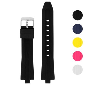 r.mk1 .1 Gallery Black StrapsCo Silicone Rubber Watch Band Strap for Michael Kors Mini Dylan
