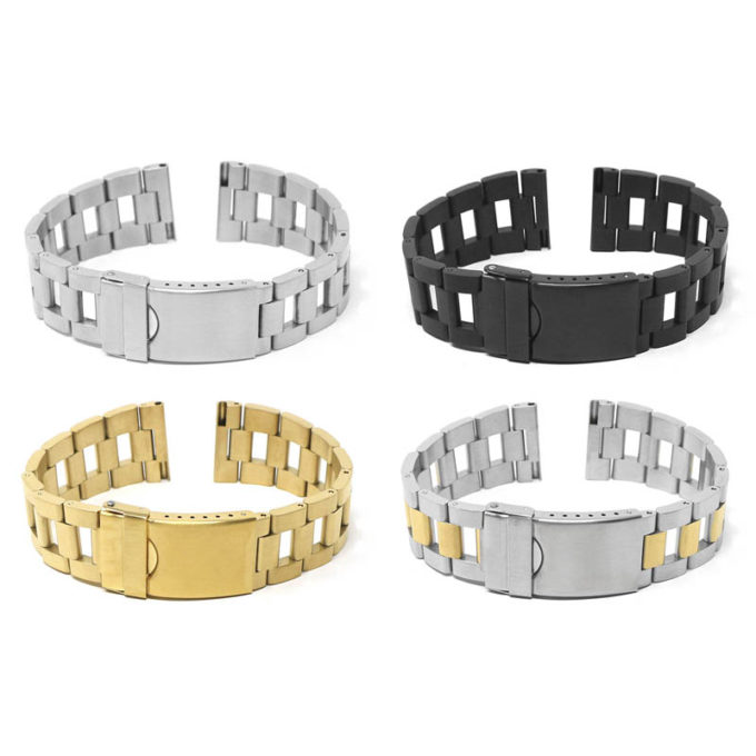 M.ld1 All Color StrapsCo Stainless Steel Ladder Watch Band Bracelet Strap W Deployant Clasp
