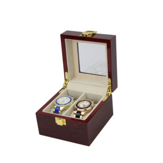 wb1 Main StrapsCo Windowed Wood Watch Box for 2 Watches