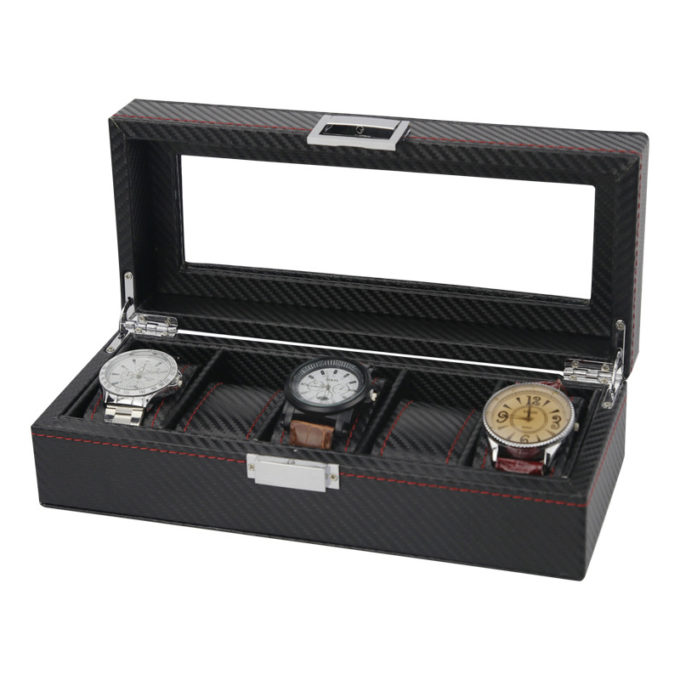 wb6.1.6 Alt 1 StrapsCo Carbon Fiber Watch Box for 5 Watches