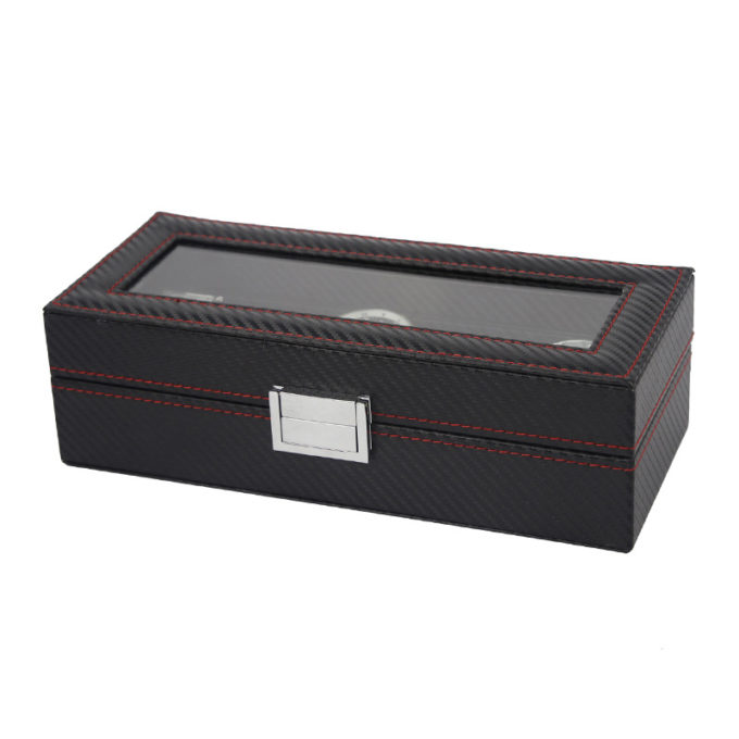 wb6.1.6 Front StrapsCo Carbon Fiber Watch Box for 5 Watches
