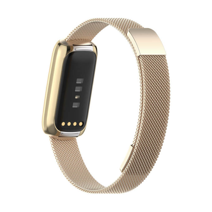 fb.m146.tg Back Retro Gold StrapsCo Stainless Steel Mesh Watch Band for Fitbit Luxe
