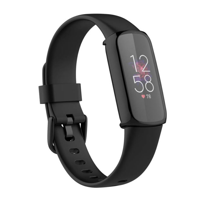 fb.pc17.mb Angle Black StrapsCo TPU Smart Watch Protective Case Fitbit Luxe Protector