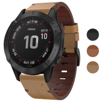 garmin fenix 5x leather strap