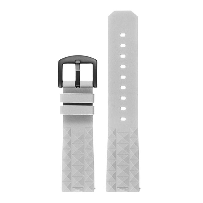 Pu16.7a.mb Up Light Grey StrapsCo Super Waffle Silicone Rubber Watch Band Strap