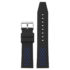 pu17.1.5 Main Black Blue StrapsCo Contrasting Perforated Silicone Rubber Watch Band Quick Release Strap