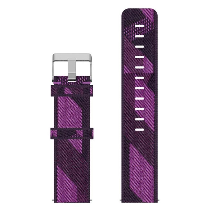 s.ny6 .18 Up Purple Stripe StrapsCo Nylon Canvas Watch Band Strap 1