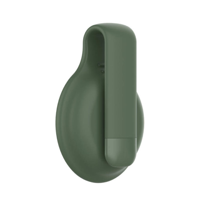 a.at4 .11 Angle Army Green StrapsCo Silicone Rubber Clip Apple AirTag Holder Protective Case