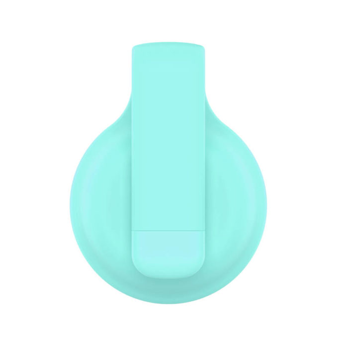 a.at4 .11a Back Pale Turquoise StrapsCo Silicone Rubber Clip Apple AirTag Holder Protective Case