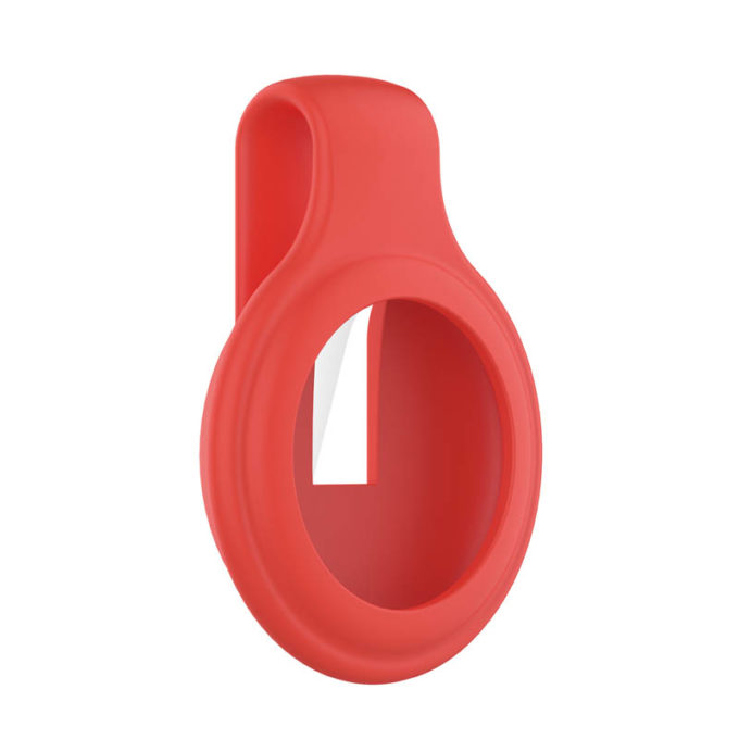 a.at4 .6 Main Red StrapsCo Silicone Rubber Clip Apple AirTag Holder Protective Case