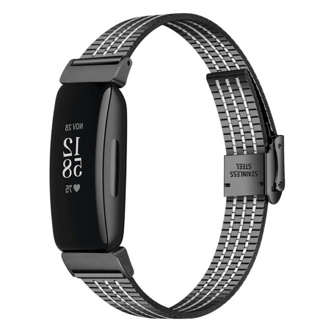 fb.m142.mb .ss Main StrapsCo Modern Metal Band for Fitbit Inspire 2