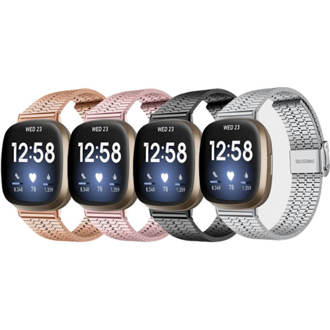 fb.m144 All Colors StrapsCo Metal Band for Fitbit Versa 3
