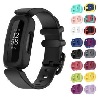 fb.r64 Gallery Black StrapsCo Soft Silicone Rubber Watch Band Strap for Fitbit Ace 3
