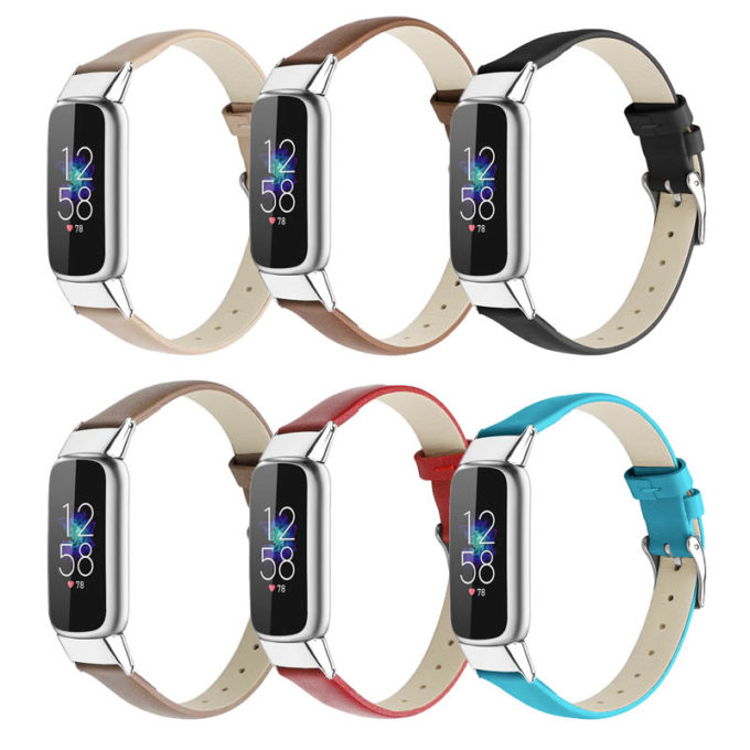fb.l42 All Color StrapsCo Leather Band for Fitbit Luxe Genuine Leather Strap Band