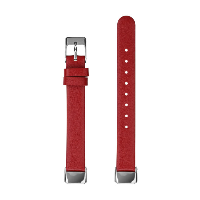 fb.l42.6 Upright Red StrapsCo Leather Band for Fitbit Luxe Genuine Leather Strap Band