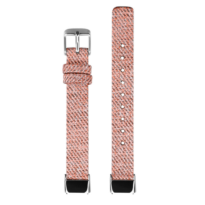 fb.ny37.13a Upright Pink Pattern StrapsCo Canvas Strap for Fitbit Luxe Nylon Canvas Strap Band