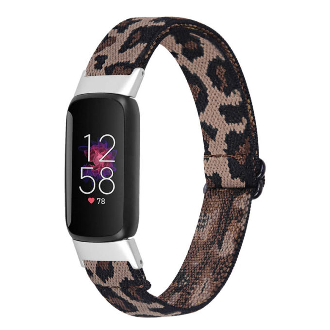 fb.ny40.2a Main Leopard Print StrapsCo Patterned Nylon Strap for Fitbit Luxe