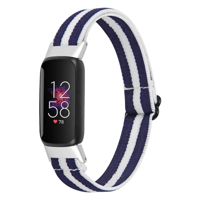 fb.ny40.5.22 Main Sailor Stripes StrapsCo Patterned Nylon Strap for Fitbit Luxe