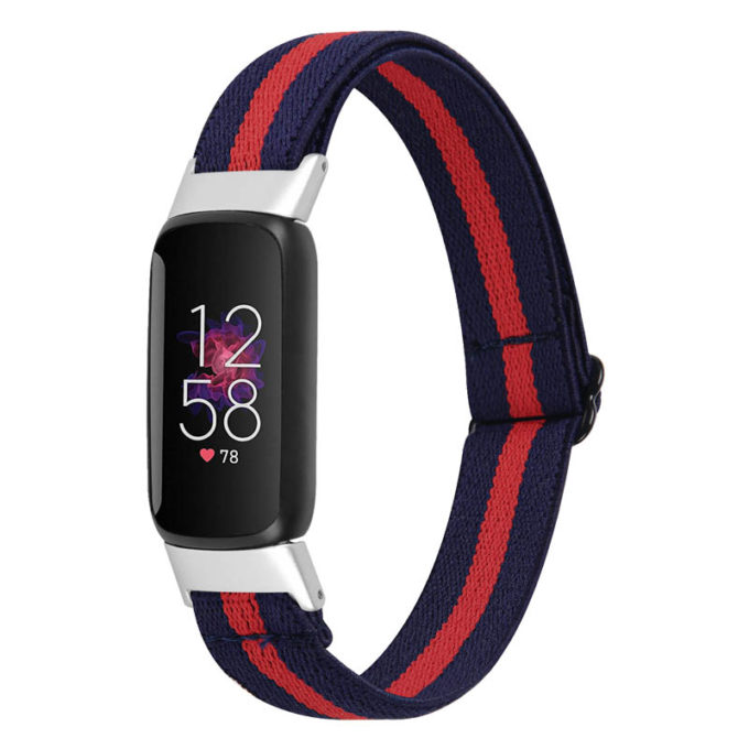 fb.ny40.5.6 Main Blue Red StrapsCo Patterned Nylon Strap for Fitbit Luxe