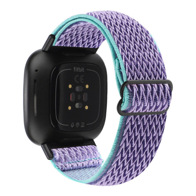 fb.ny41.18.5 Back Purple Turquoise StrapsCo Nylon Strap for Fitbit Versa 3 Sense