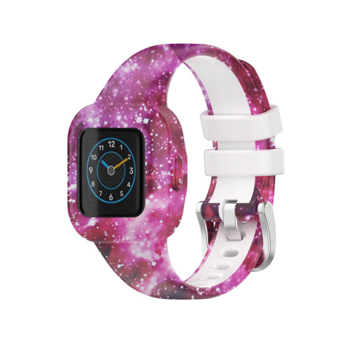 g.r66.22.n Main Pink Nebula StrapsCo Silicone Band for Garmin Vivofit Jr. 3 Rubber Watch Strap