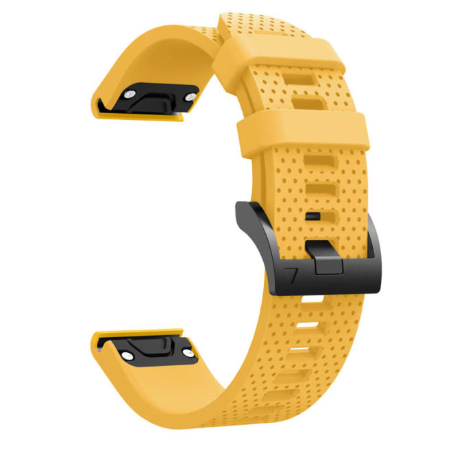 g.r71.10 Alternate Yellow StrapsCo Silicone Strap for Garmin Fenix 5S Rubber Watch Band