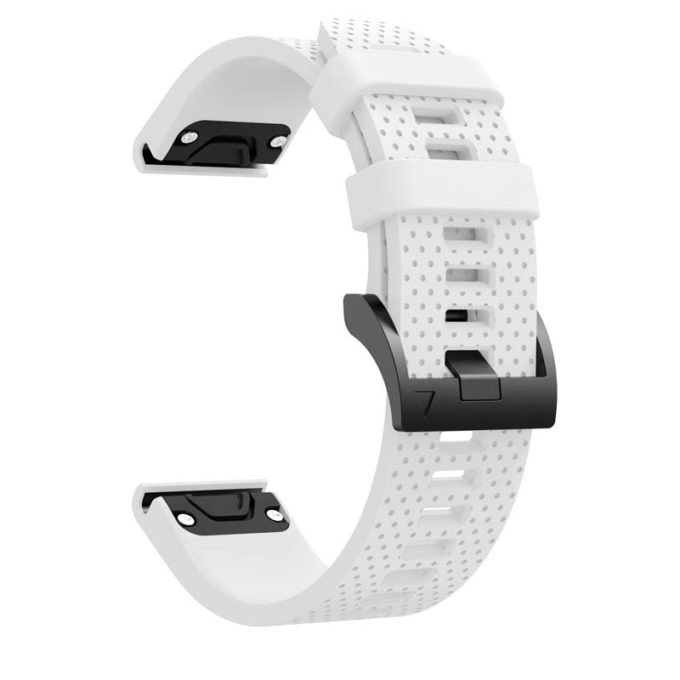 g.r71.22 Alternate White StrapsCo Silicone Strap for Garmin Fenix 5S Rubber Watch Band
