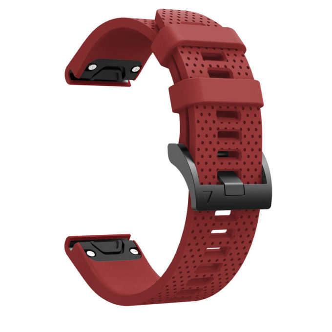 g.r71.6 Alternate Red StrapsCo Silicone Strap for Garmin Fenix 5S Rubber Watch Band