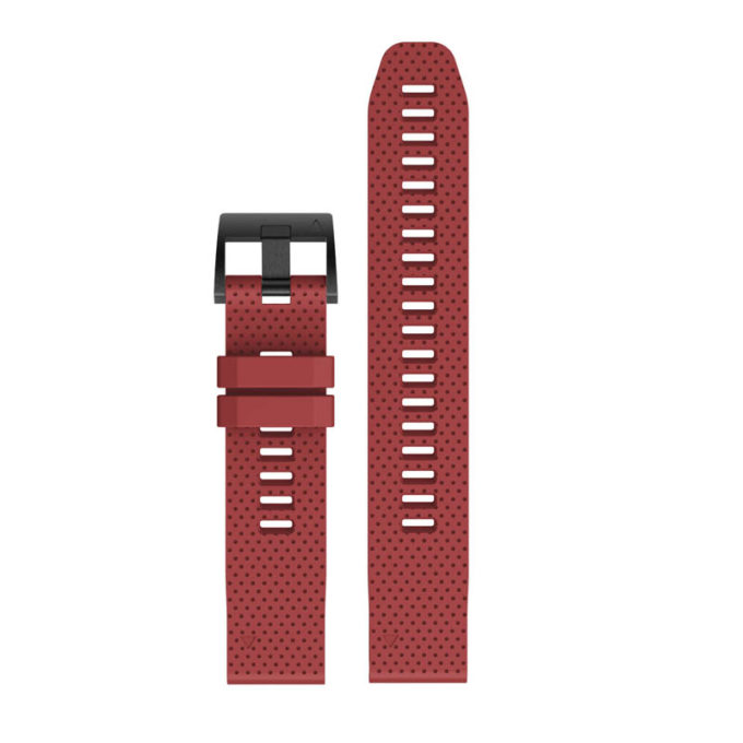 g.r71.6 Upright Red StrapsCo Silicone Strap for Garmin Fenix 5S Rubber Watch Band
