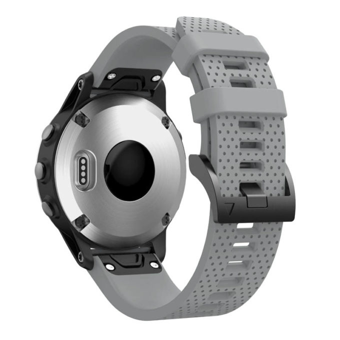 g.r71.7 Back Grey StrapsCo Silicone Strap for Garmin Fenix 5S Rubber Watch Band