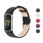 Fb.l45 All Color (Black) StrapsCo Genuine Leather Strap For Fitbit Charge 5 Band