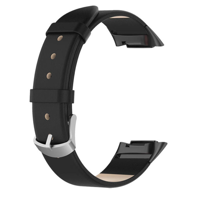 Fb.l45.1 Back Black StrapsCo Genuine Leather Strap For Fitbit Charge 5 Band