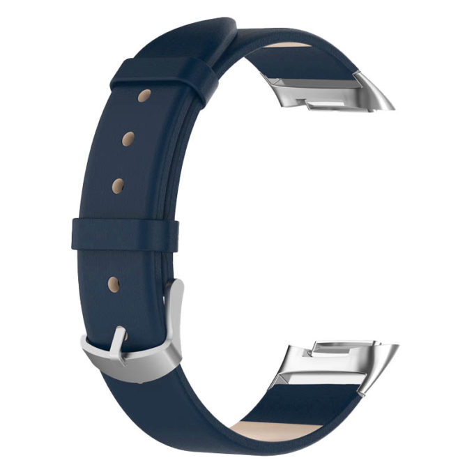 Fb.l45.5 Back Deep Sea Blue StrapsCo Genuine Leather Strap For Fitbit Charge 5 Band