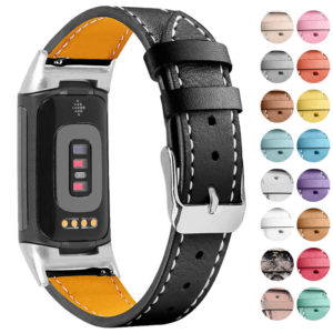 Fb.l46 Gallery (Black) StrapsCo Genuine Leather Band For Fitbit Charge 5
