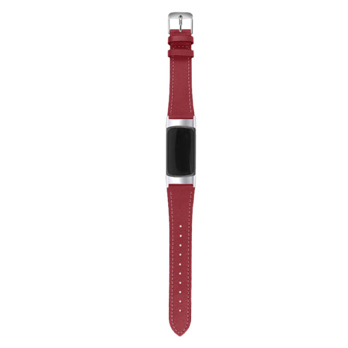 Fb.l46.6 Alternate Rose Red StrapsCo Genuine Leather Band For Fitbit Charge 5