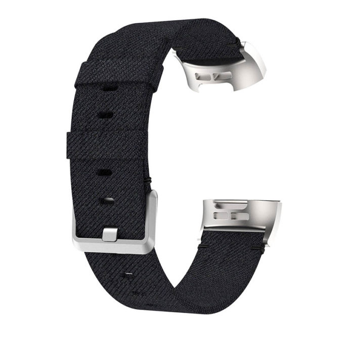 Fb.ny43.1 Back Charcoal StrapsCo Canvas Strap For Fitbit Charge 5 Nylon Band