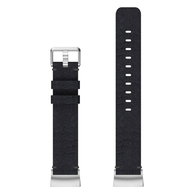 Fb.ny43.1 Upright Charcoal StrapsCo Canvas Strap For Fitbit Charge 5 Nylon Band