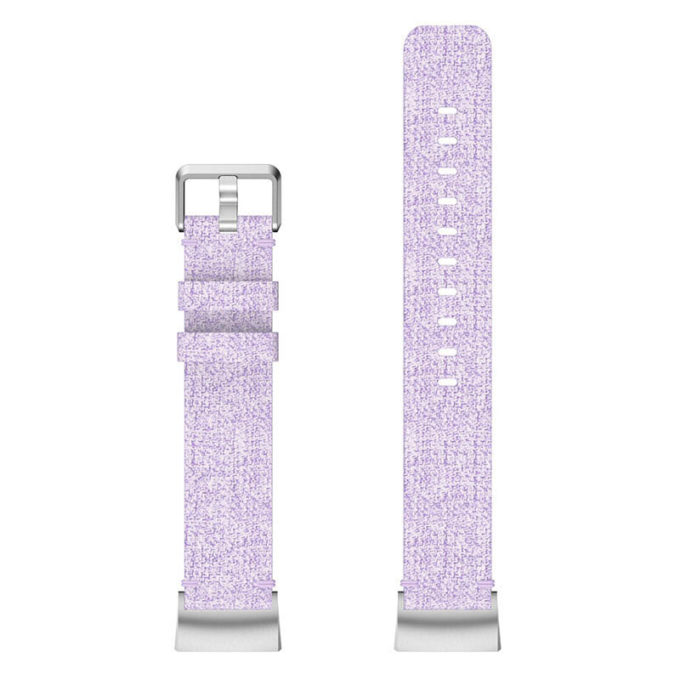 Fb.ny43.18 Upright Lilac StrapsCo Canvas Strap For Fitbit Charge 5 Nylon Band
