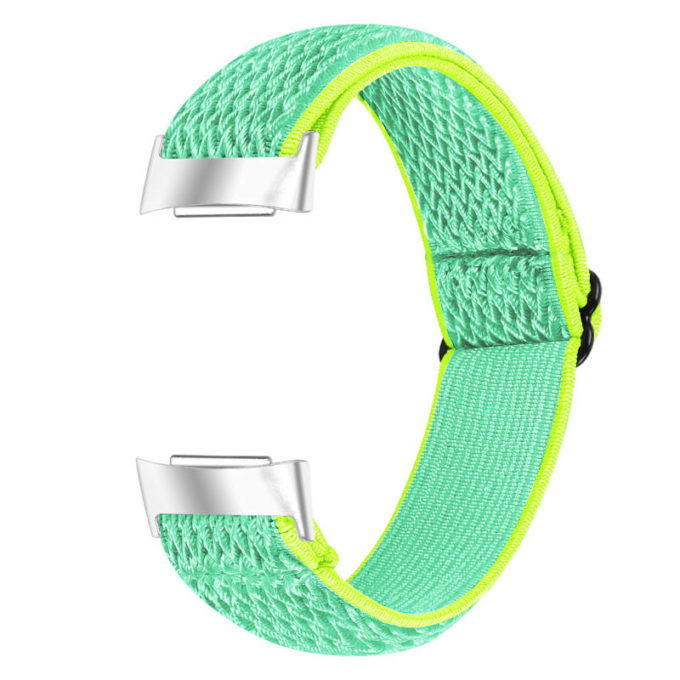 Fb.ny45.11.10 Back Turquoise & Green StrapsCo Nylon Strap For Fitbit Charge 5 Canvas Band