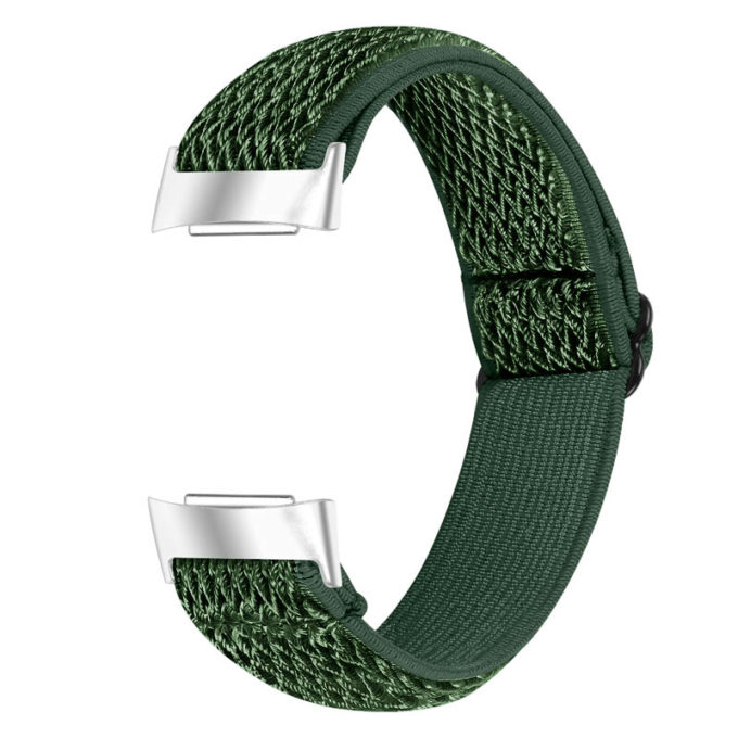 Fb.ny45.11a Back Dark Green StrapsCo Nylon Strap For Fitbit Charge 5 Canvas Band