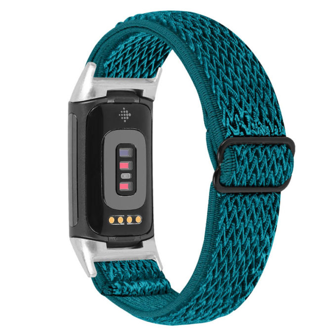 Fb.ny45.5 Main Teal StrapsCo Nylon Strap For Fitbit Charge 5 Canvas Band