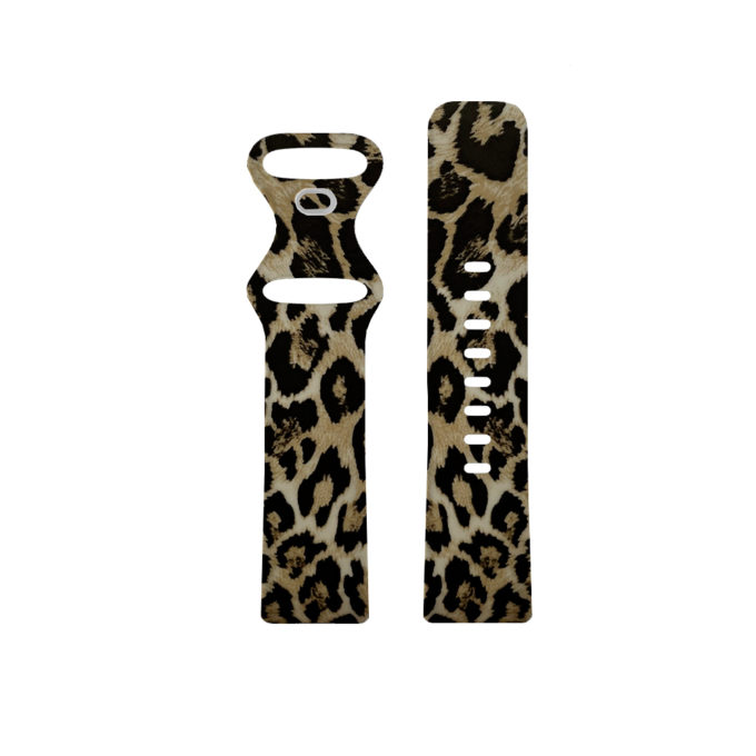 Fb.r70.g Upright Leopard Print StrapsCo Pattern Infinity Band For Fitbit Charge 5 Silicone Rubber Strap