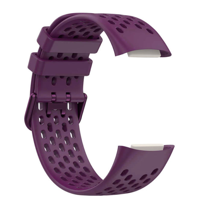 Fb.r71.18 Alternate Dark Purple StrapsCo Rubber Sport Band For Fitbit Charge 5 Silicone Strap