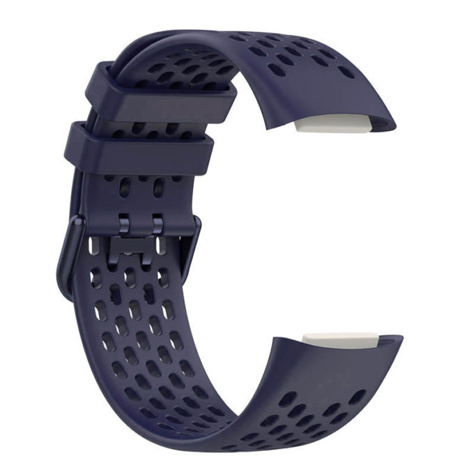 Fb.r71.5a Alternate Dark Blue StrapsCo Rubber Sport Band For Fitbit Charge 5 Silicone Strap